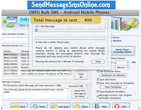 Mac Bulk SMS Software for Android 9.2.1.0 full